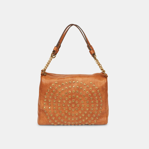 Bolso de hombro para mujer con tachuelas, Piel Bolso de hombro para mujer con tachuelas, Piel